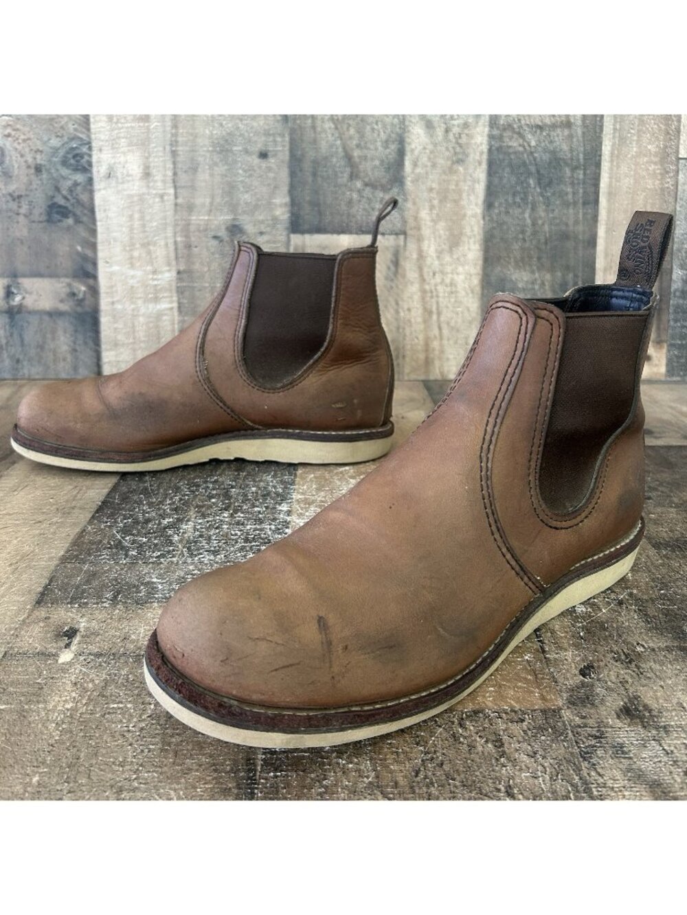 Red Wing 3190 Pull On Chelsea Soft Toe Work Boots Mens 10.5 D